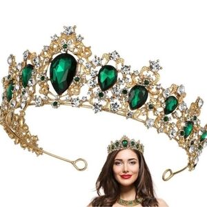 Fation Wedding Or More Jewlery, 4 Pieces, Gold, Diamind, Emerald.